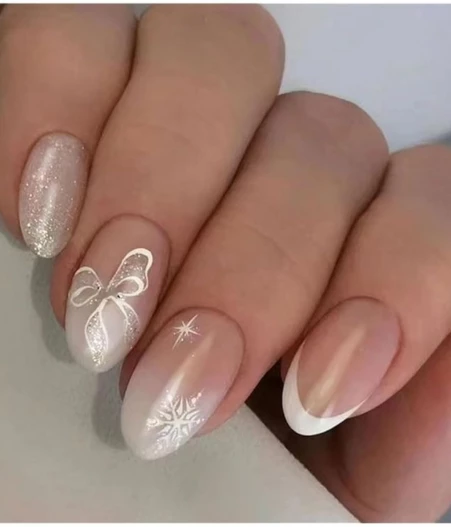 Icy French Manicure